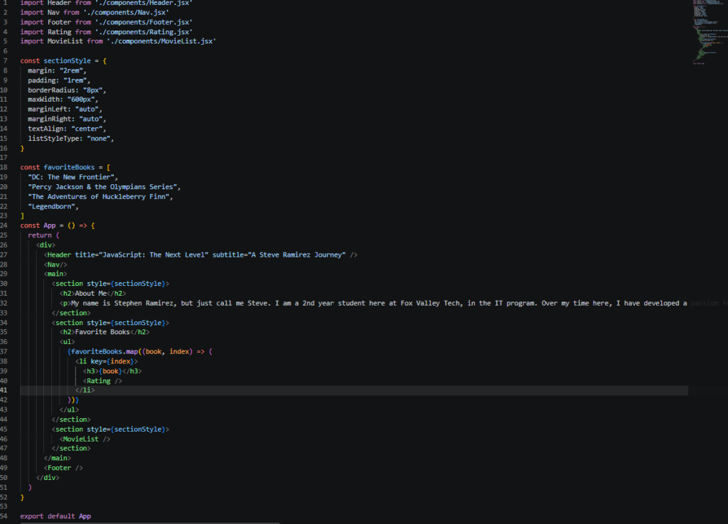 A coding project for school